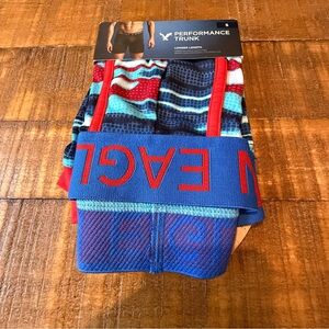American Eagle Outfitters Performance Trunk Boxer Briefs in Blue & Red